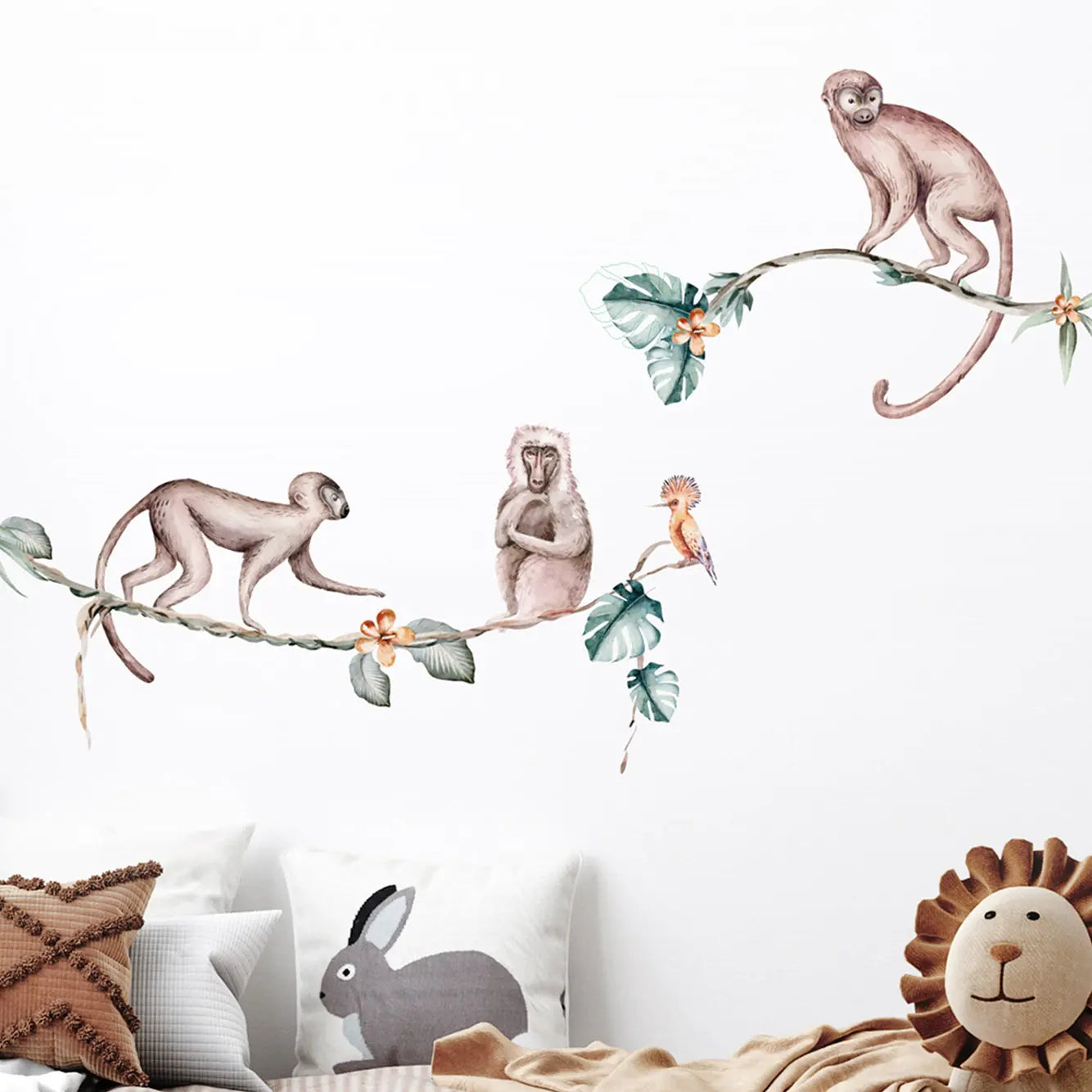 Monkey Wall Decal Set - Dizzy Duck Designs