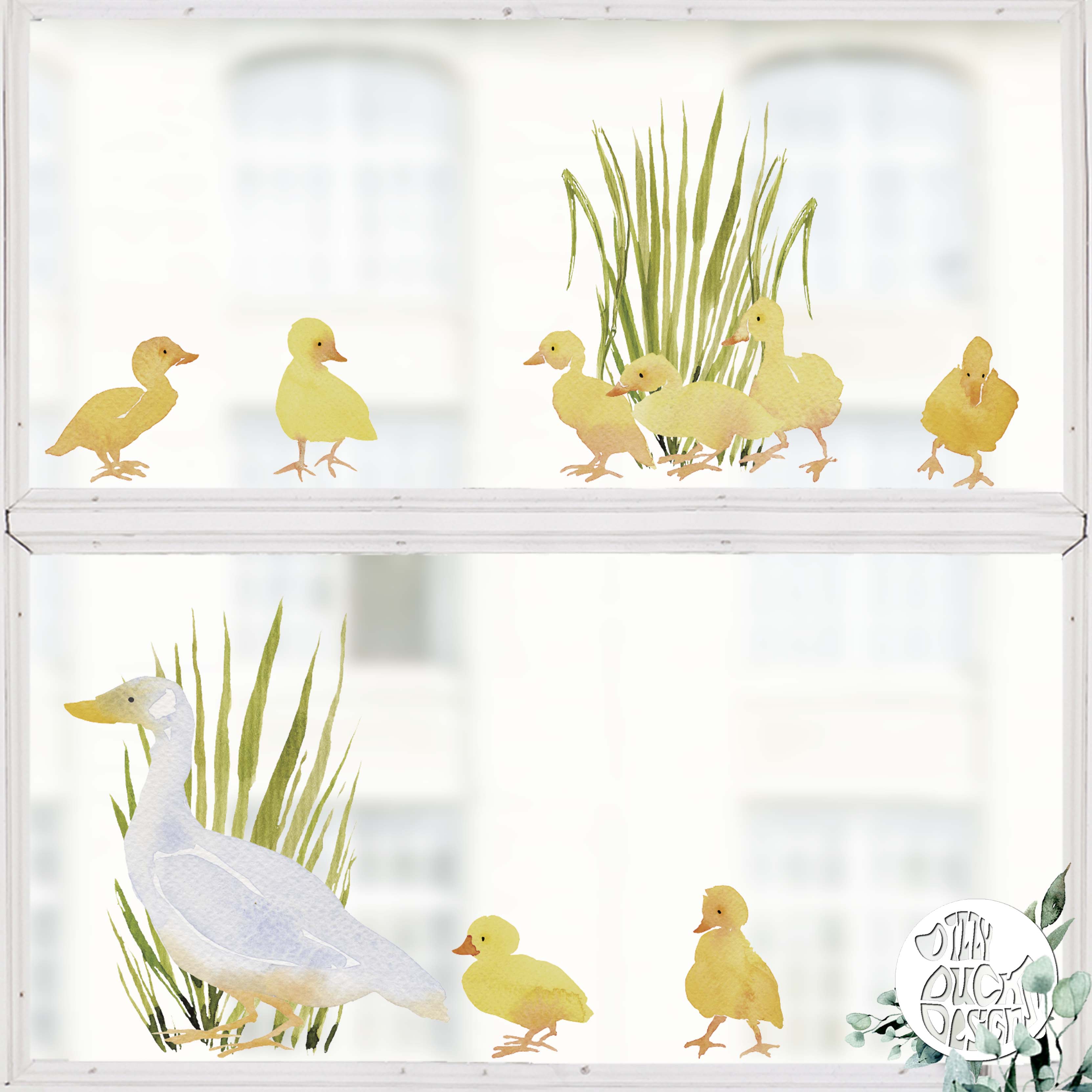 Window Duck Mummy Duck & Ducklings Window Decal Set – Dizzy Duck Designs