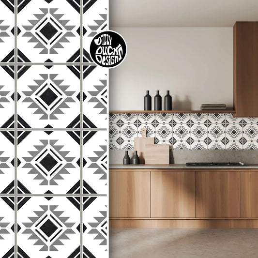 Checkerboard Wall Floor Stencil Rectangle – Dizzy Duck Designs
