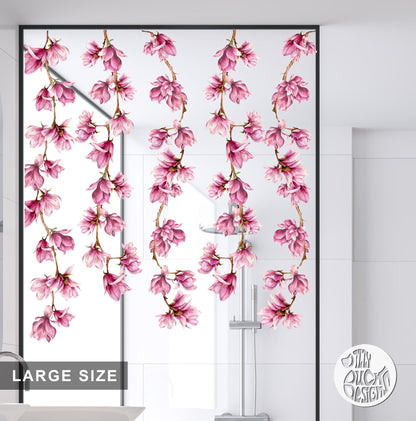 Decal Pink Magnolia Window Decals Dizzy Duck Designs