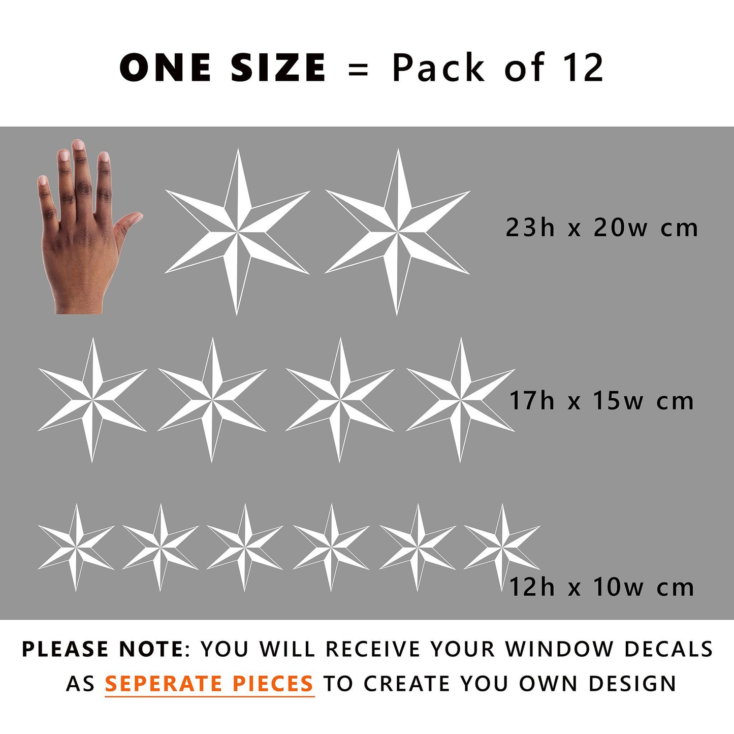 Pinwheel Star Window Decals – Dizzy Duck Designs