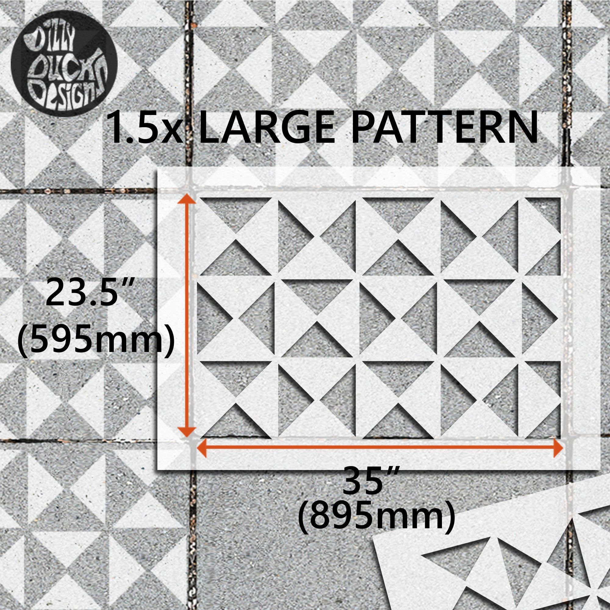 Samara Patio Stencil - Rectangle Slabs – Dizzy Duck Designs