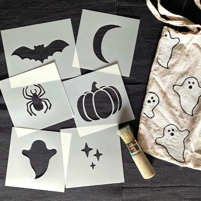 Stencil Set of 6 Halloween Craft Stencils Dizzy Duck Designs