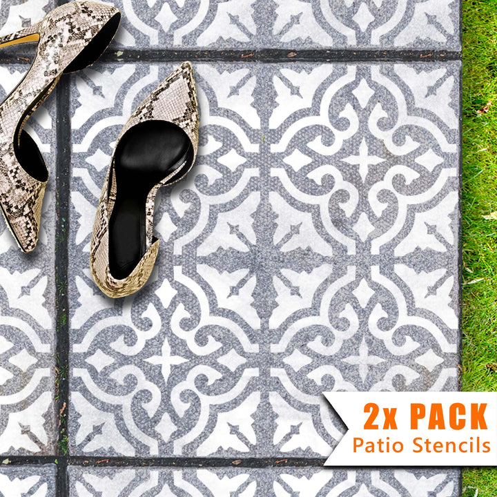 Patio Slab Stencils Dizzy Duck Designs