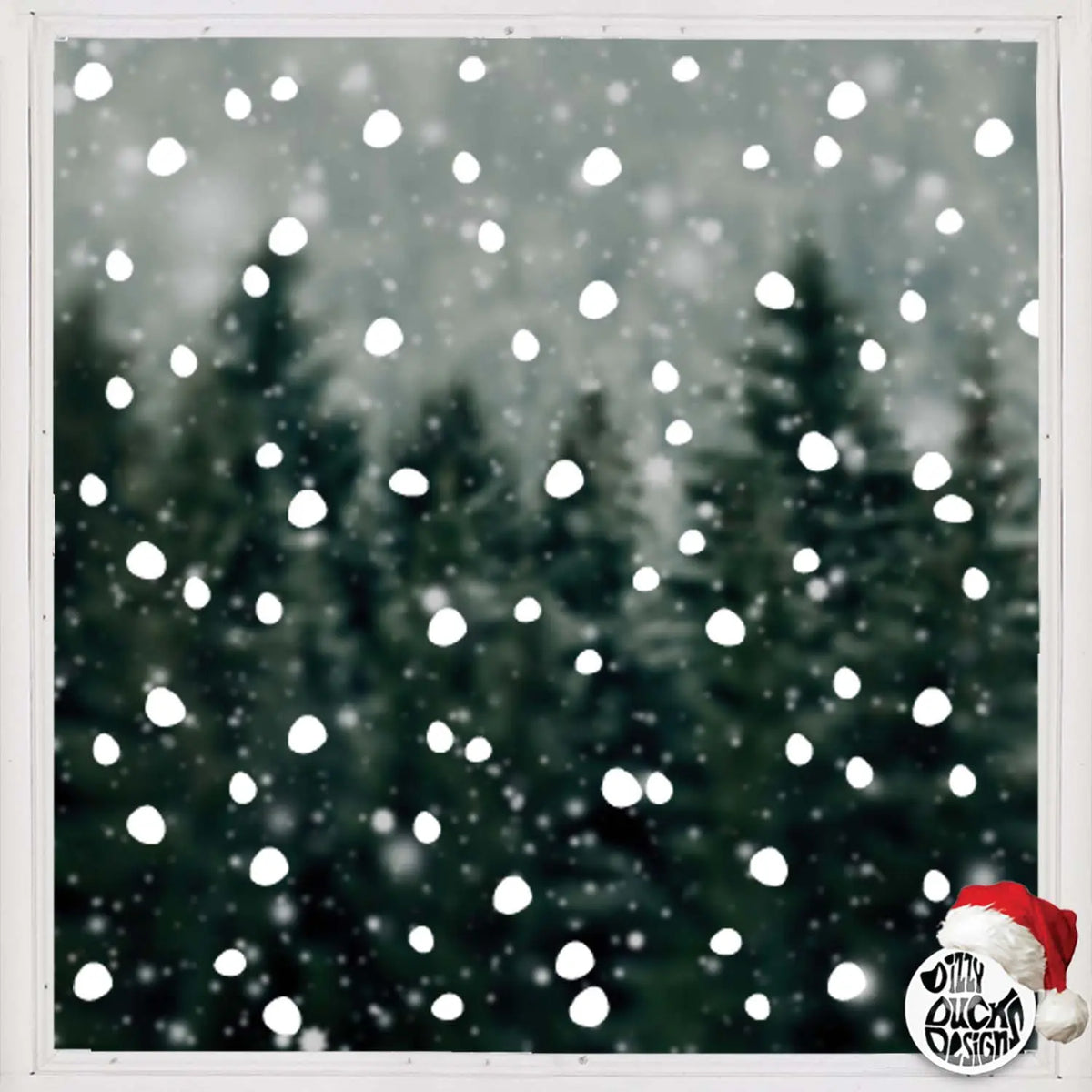 Window Sticker Snow Snow Window Decal Set – Dizzy Duck Designs