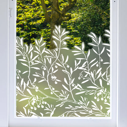 Privacy Window Sprig Berry Frosted Window Privacy Border Dizzy Duck Designs