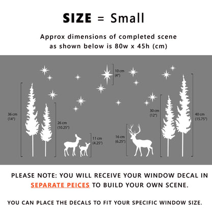 Decal Stag & Forest Window Decal Dizzy Duck Designs