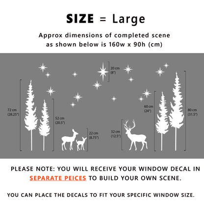 Decal Stag & Forest Window Decal Dizzy Duck Designs