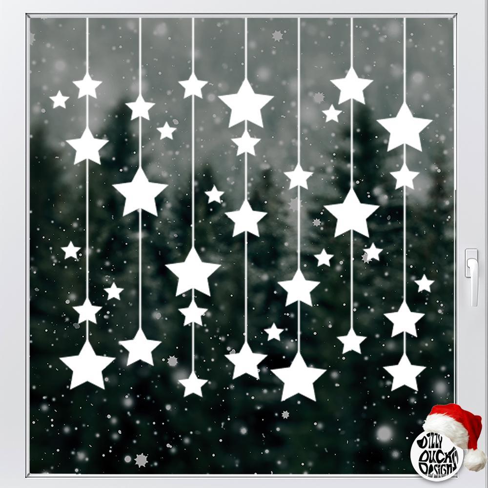 Decal Star Bauble Christmas Window Decal Panel Dizzy Duck Designs
