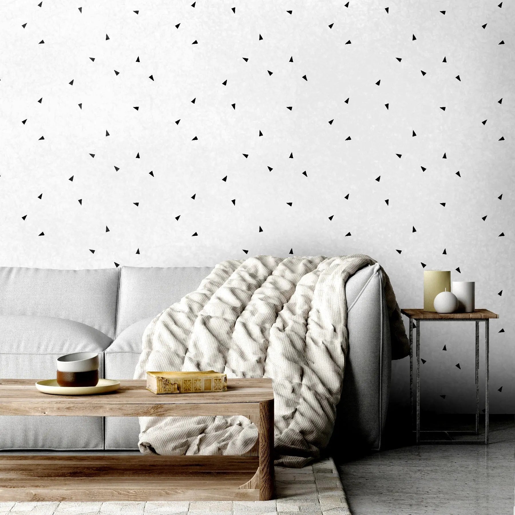 Stencil TRIANGLE CLUSTER Wall and Furniture Stencil Dizzy Duck Designs