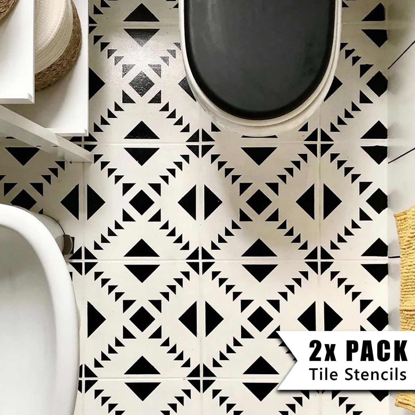 Stencil Toluca Tile Stencil Dizzy Duck Designs