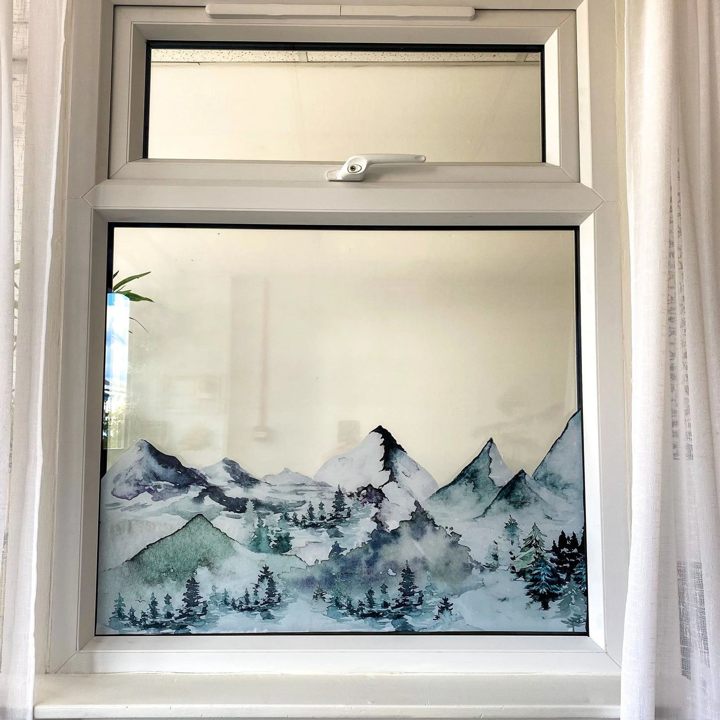 Decal Winter Forest Mountain Window Border Dizzy Duck Designs
