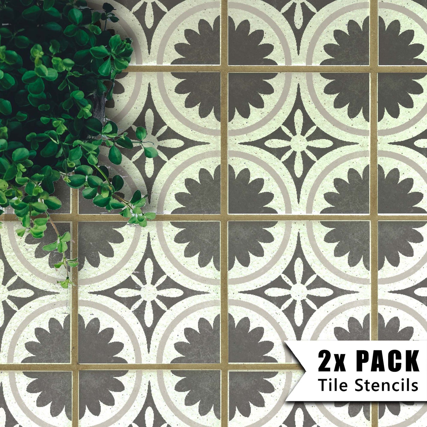 Woodstock Tile Stencil Dizzy Duck Designs