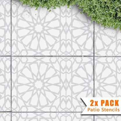 Stencil Zagora Patio Stencil - Rectangle Slabs Dizzy Duck Designs