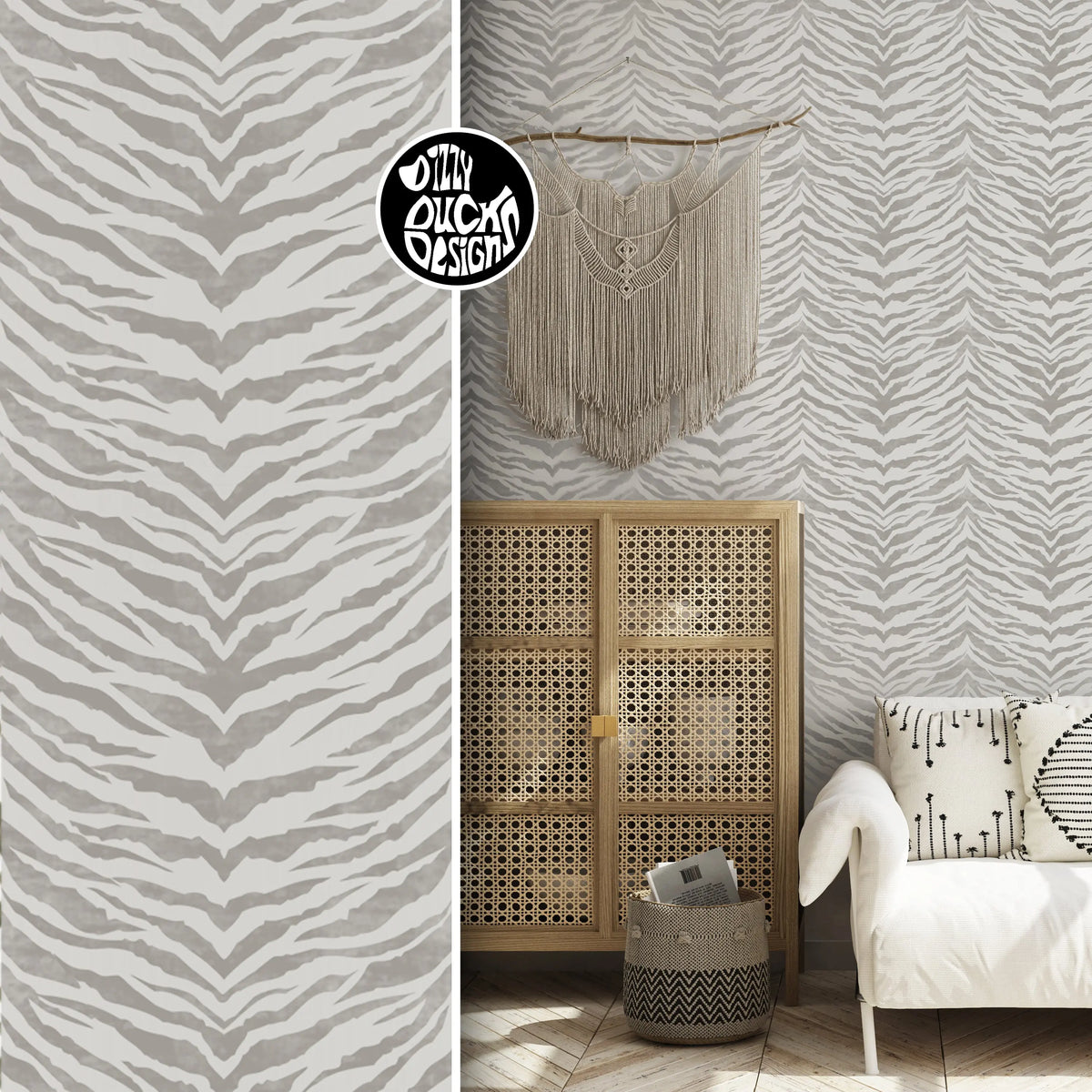 Zebra Print Wall Stencil